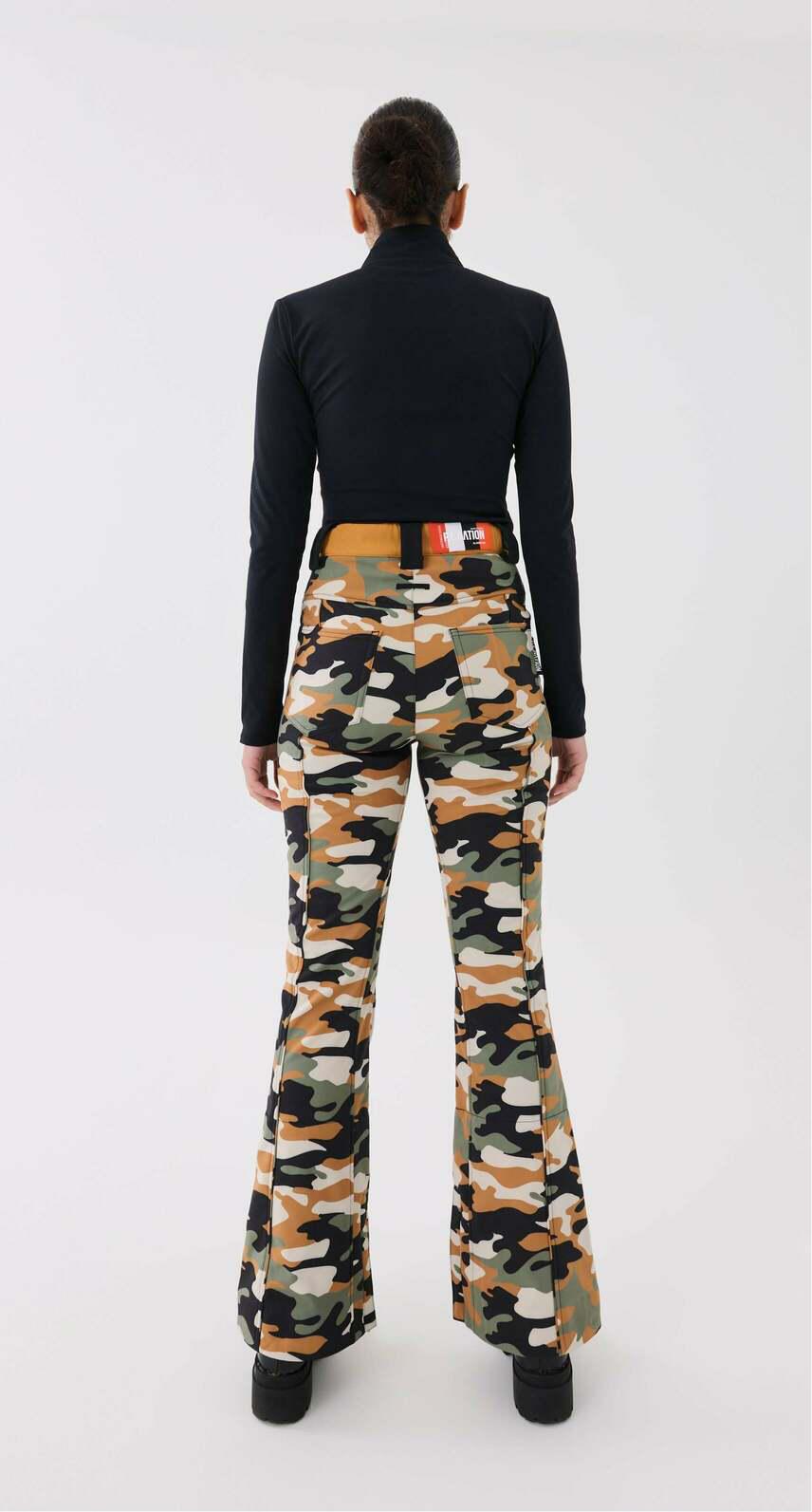 P.E NATION - Chicane Camouflage-print flared ski pants