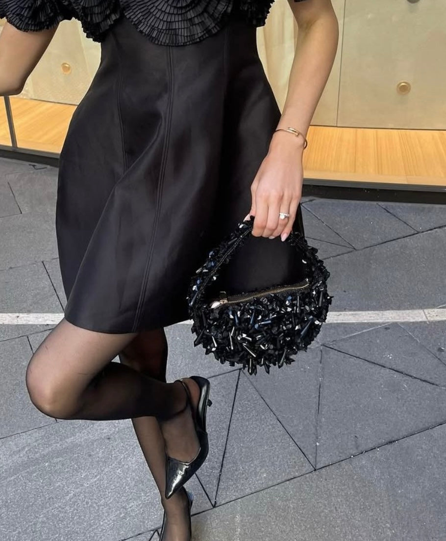 ACLER - Crystal Birch Bag in Black
