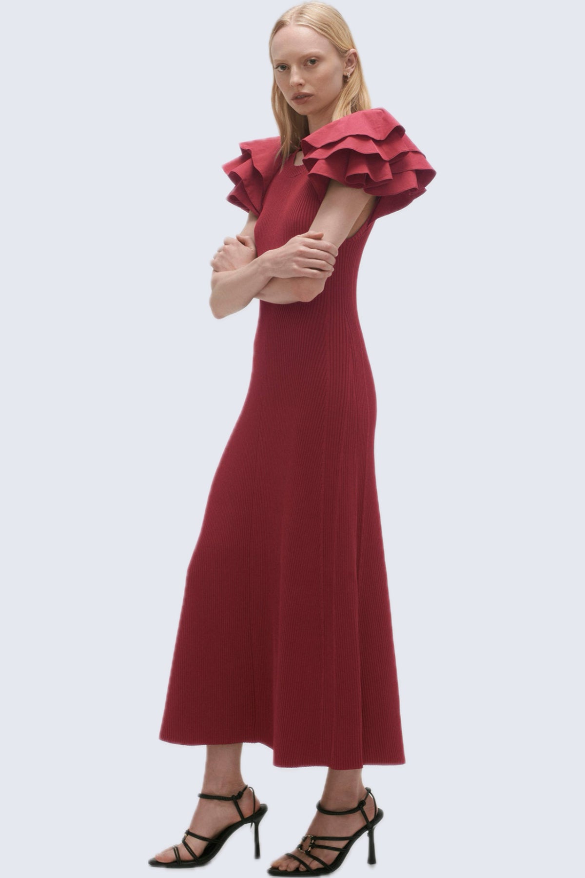 AJE - Questa Puff Midi Dress