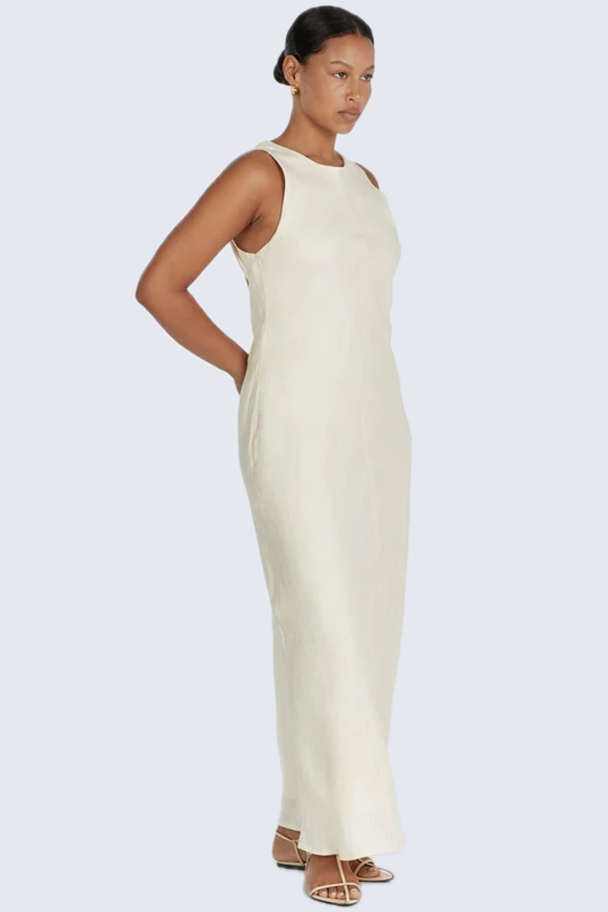 DISSH - Mercury Buttermilk Linen Midi Dress